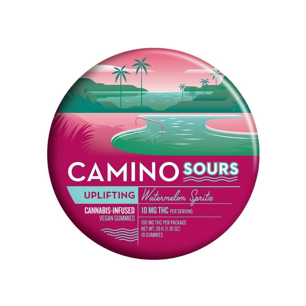 Uplifting | Watermelon Spritz Sours Gummies | 100mg | 10ct | 10mg/ea