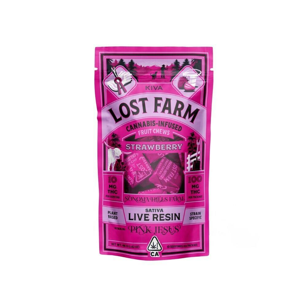 Strawberry 'Pink Jesus' Live Resin Chews | 100mg | 10ct | 10mg/ea