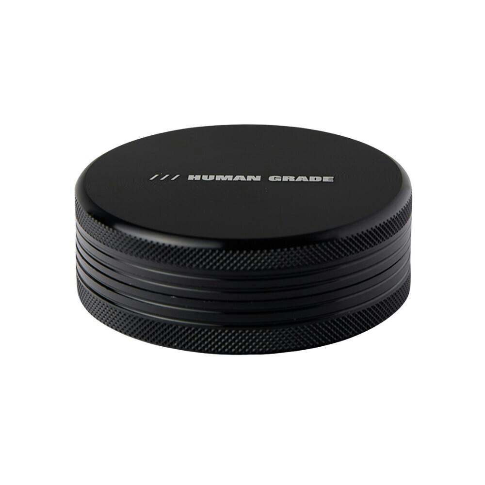 2 PIECE GRINDER - BLACK ALUMINUM 2.5" - HUMAN GRADE