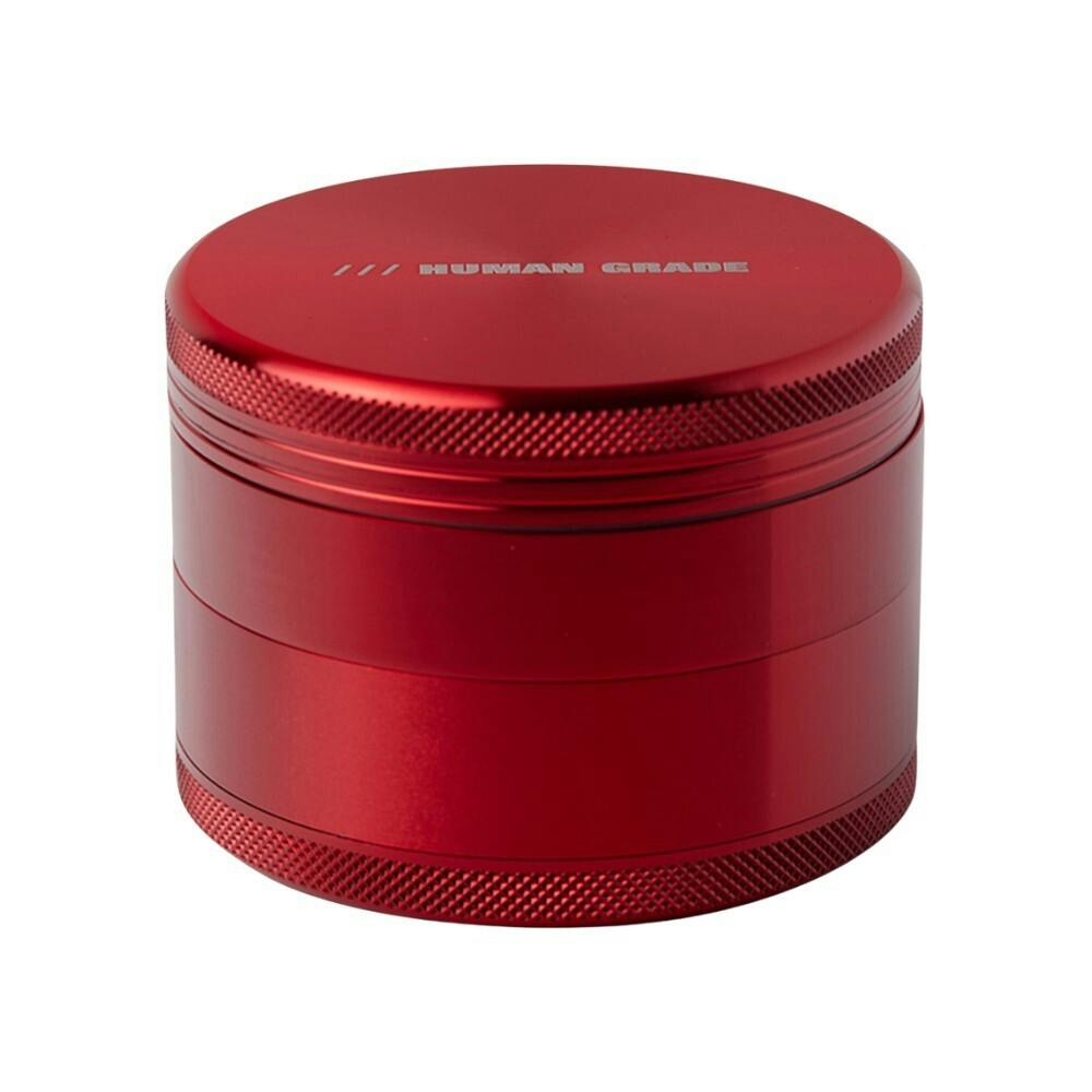 4 PIECE GRINDER - RED ALUMINUM 2.5" - HUMAN GRADE