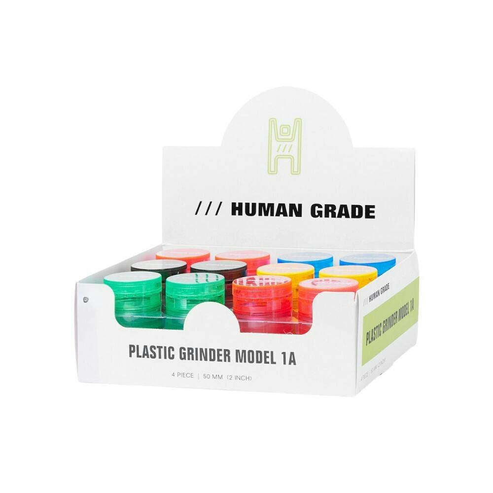 ASSORTED 4PC PLASTIC GRINDER 2" - HUMAN GRADE