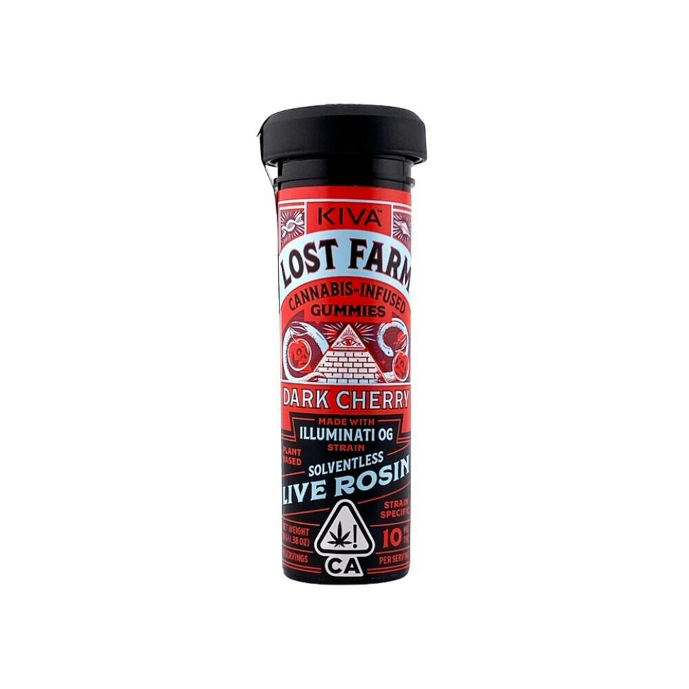 Dark Cherry 'Illuminati OG' Live Rosin Gummies | 100mg | 10ct | 10mg/ea