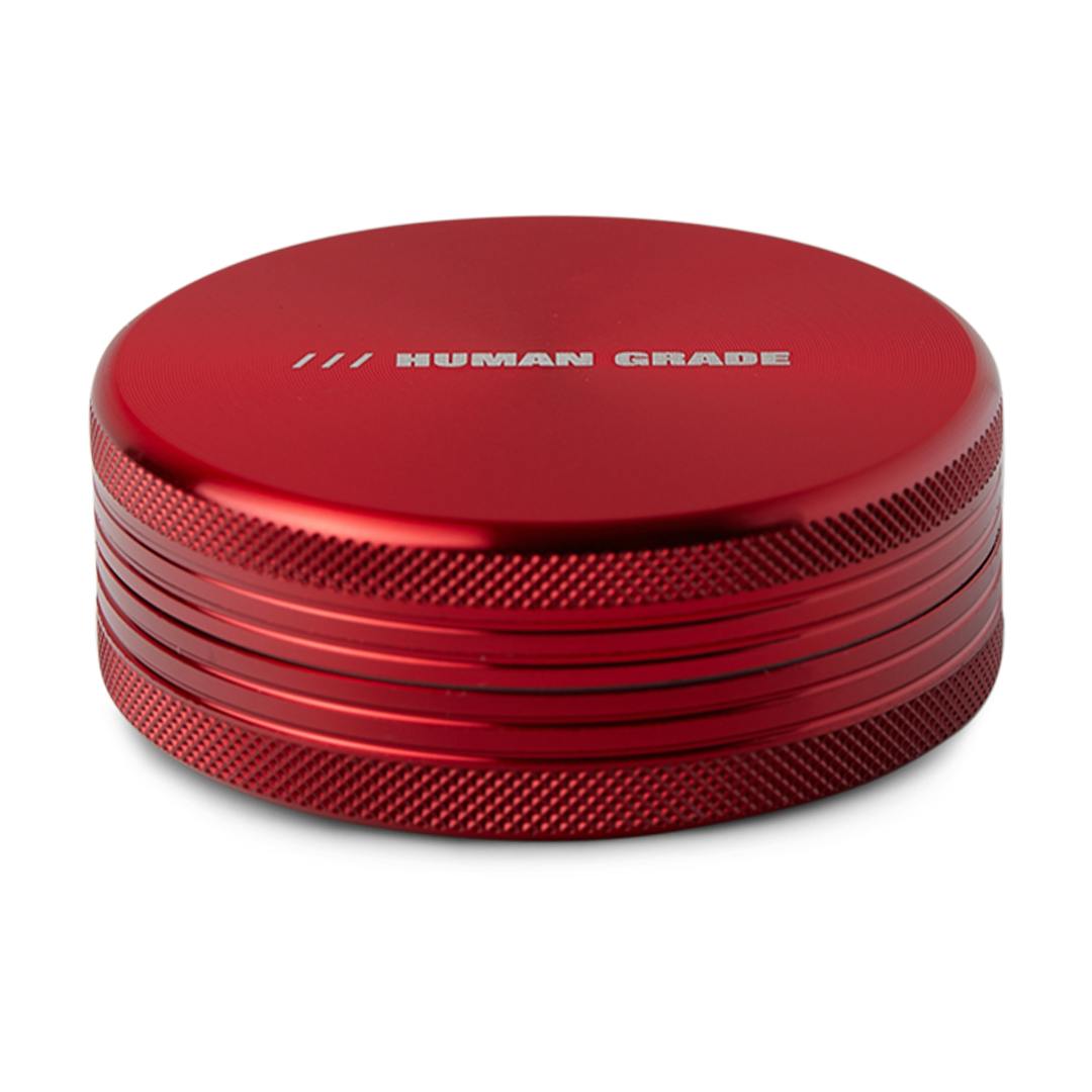 2 PIECE GRINDER - RED ALUMINUM 2.5" - HUMAN GRADE
