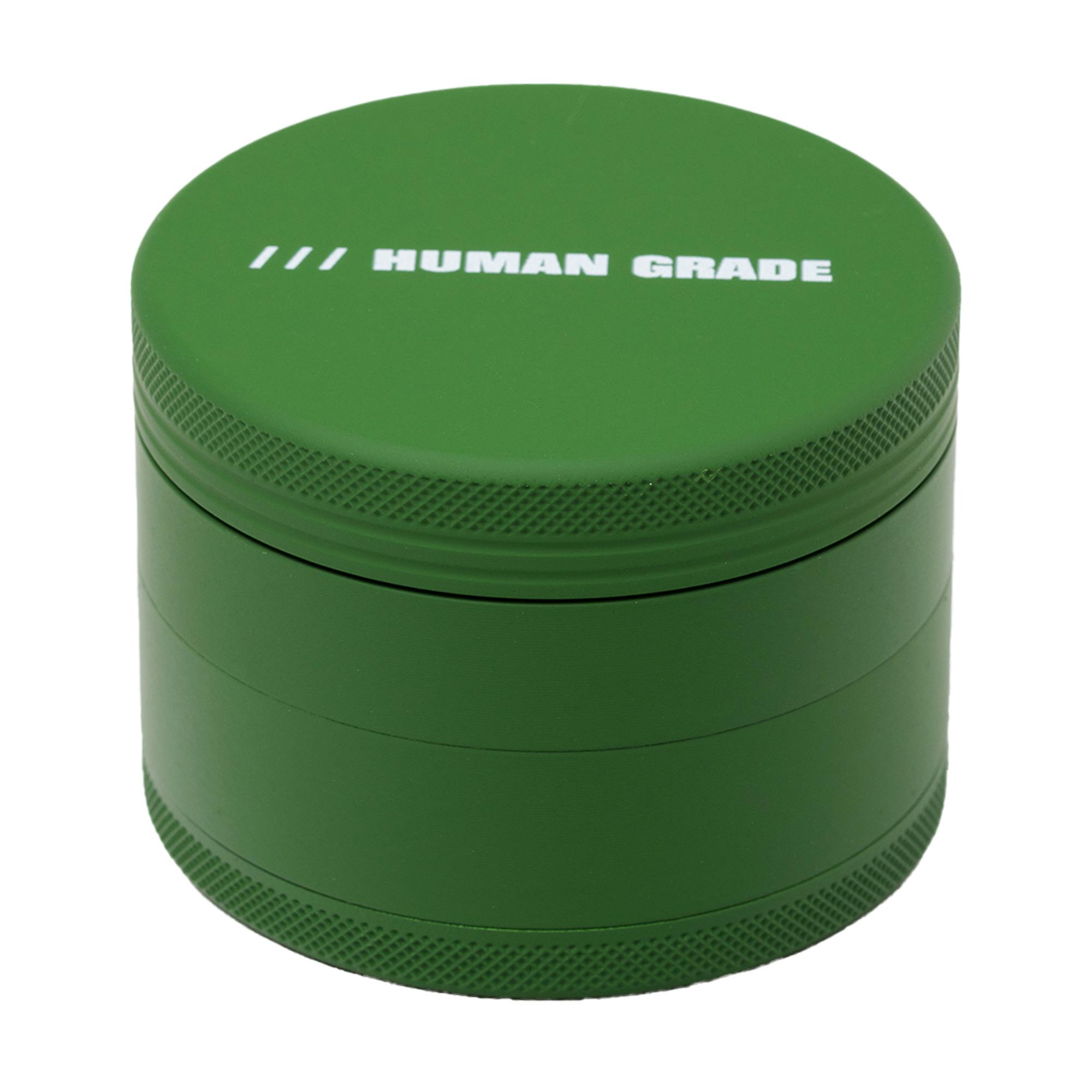 4 PIECE GRINDER - GREEN COATED ALUMINUM 2.5" - HUMAN GRADE