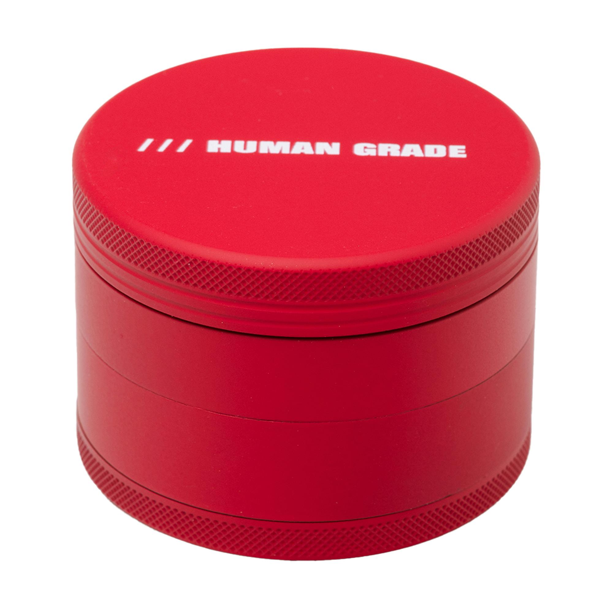 4 PIECE GRINDER - RED COATED ALUMINUM 2.5" - HUMAN GRADE