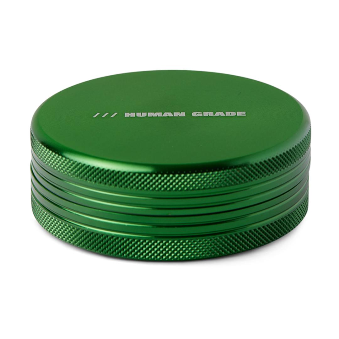 2 PIECE GRINDER - GREEN ALUMINUM 2.5" - HUMAN GRADE