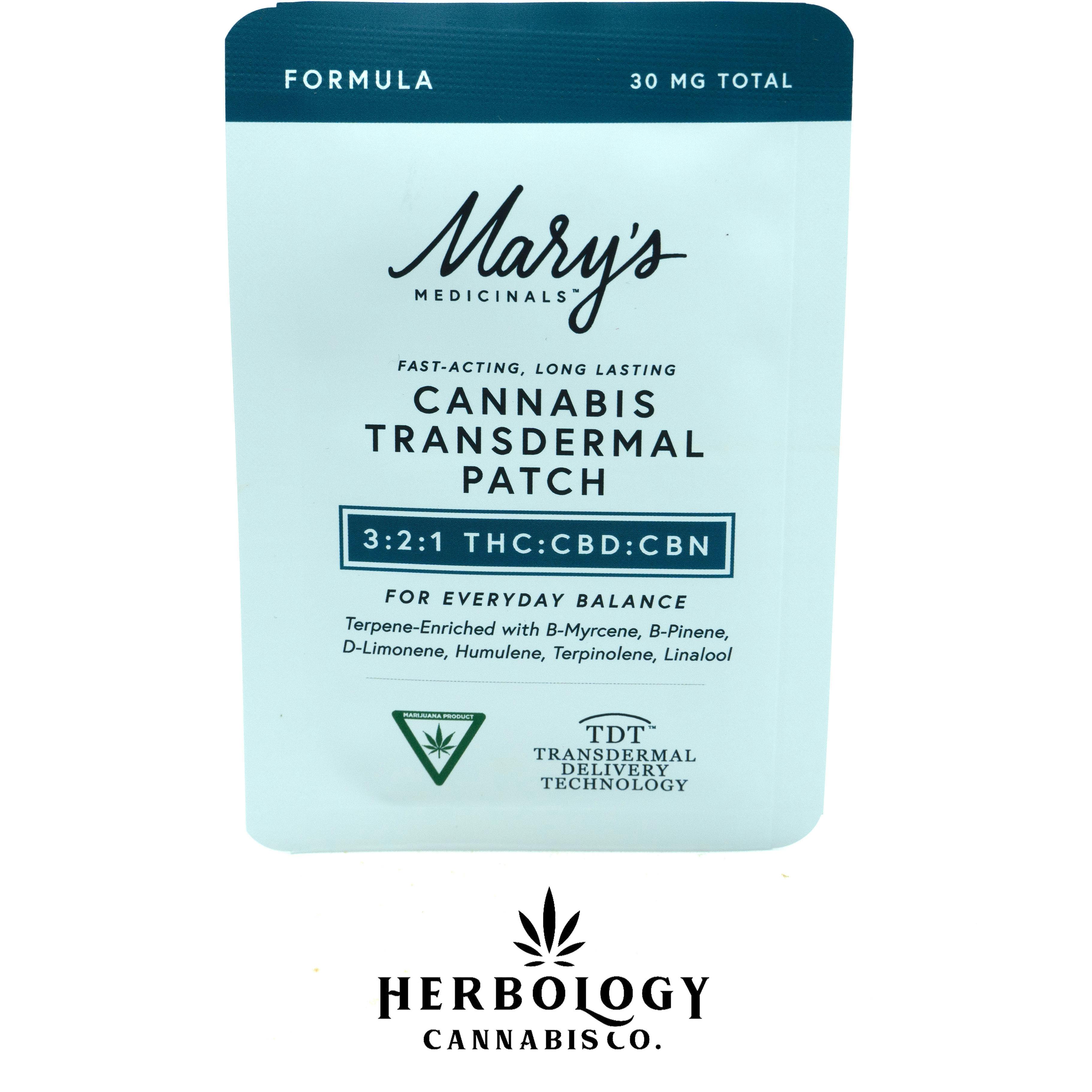 Mary's Medicinals | Transdermal Patch | Formula | 15mg THC : 10mg CBD : 5mg CBN