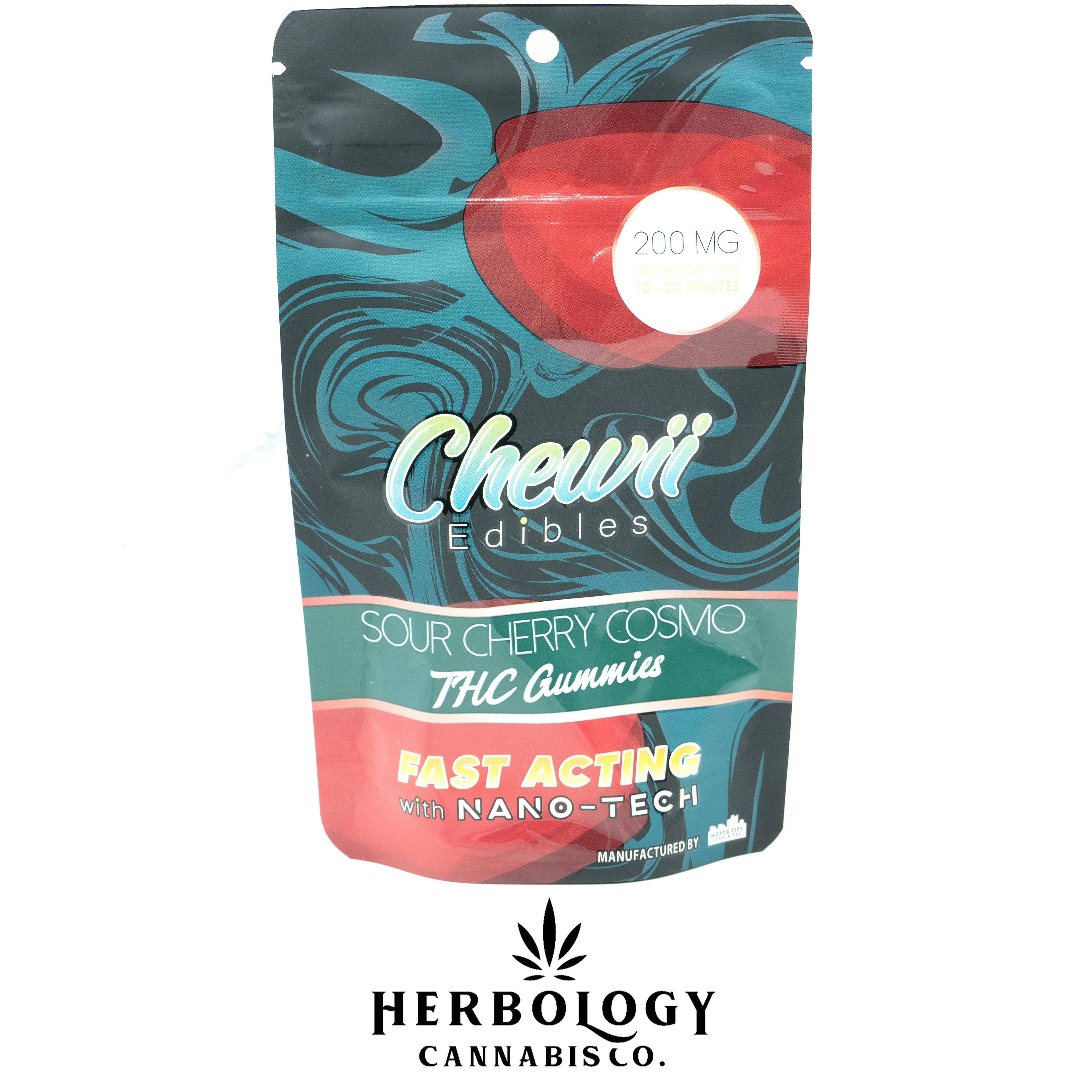 Chewii | Fast-Acting Gummy | Sour Cherry Cosmo | 200mg