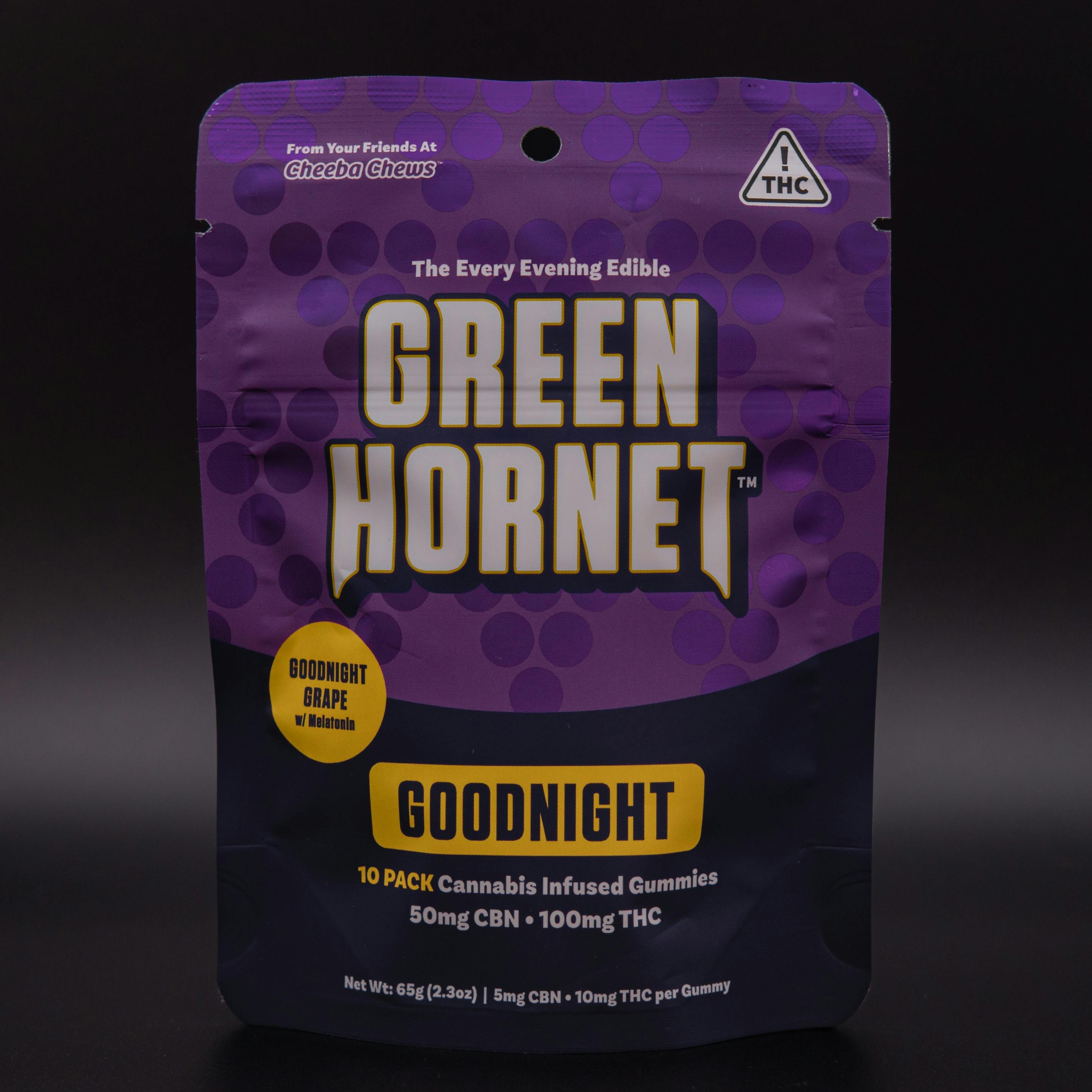Green Hornet | 100mg | Goodnight Grape | CBN:THC