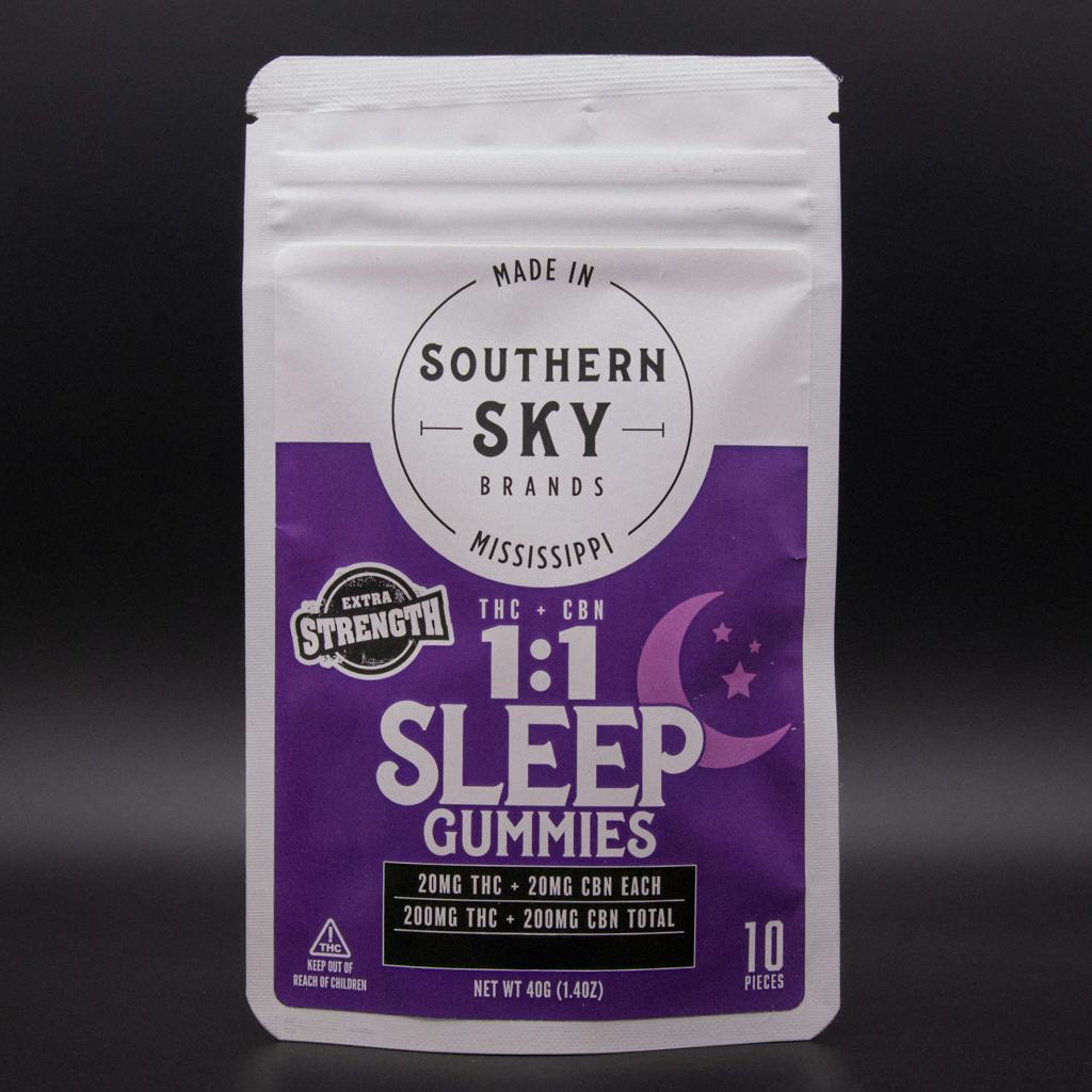Southern Sky Brands | 200mg | 1:1 Midnight Plum Sleep Gummy at DABBS Cannabis Dispensary