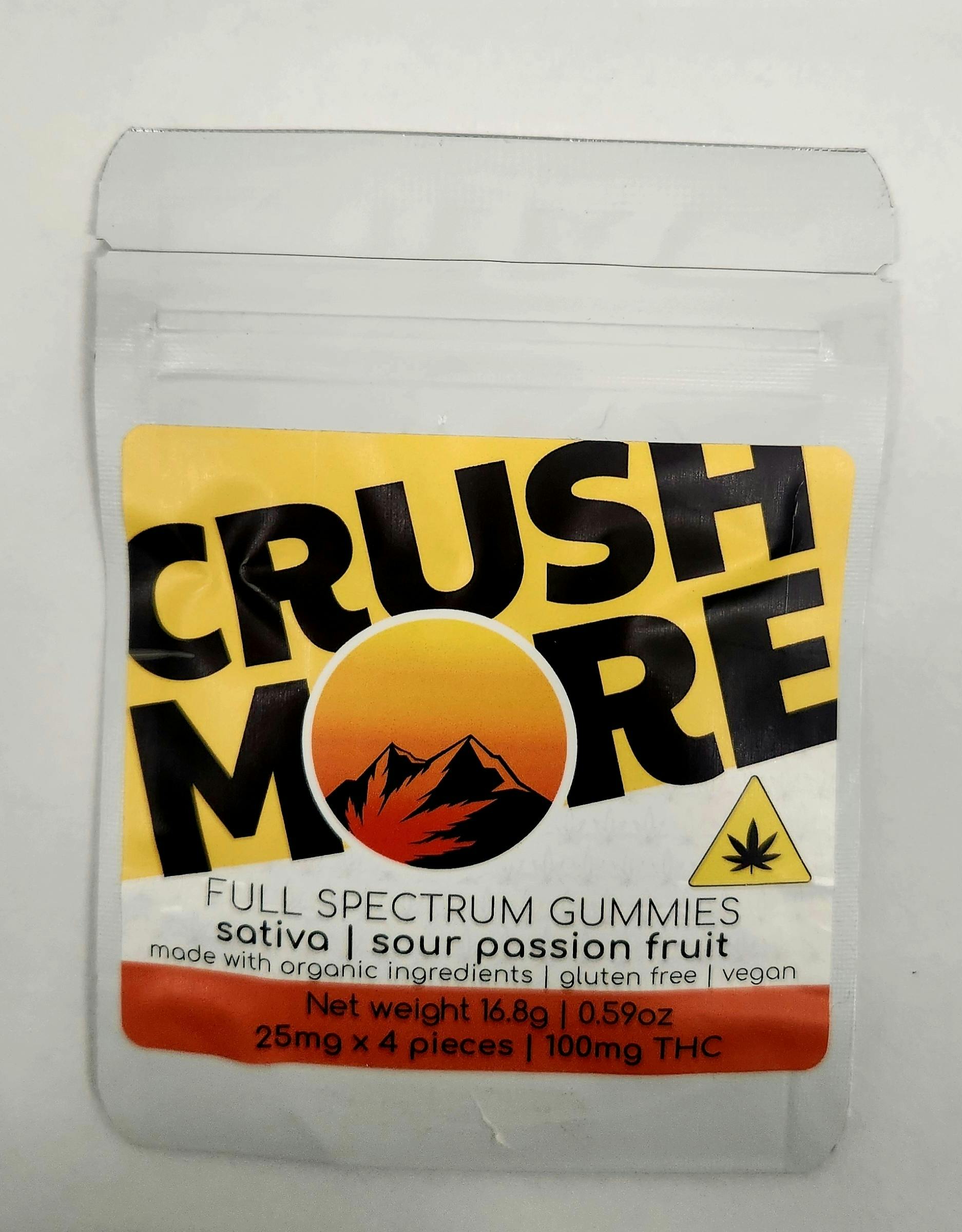 Sativa Sour Passion Fruit Gummies Gluten Free Vegan Organic 4pc