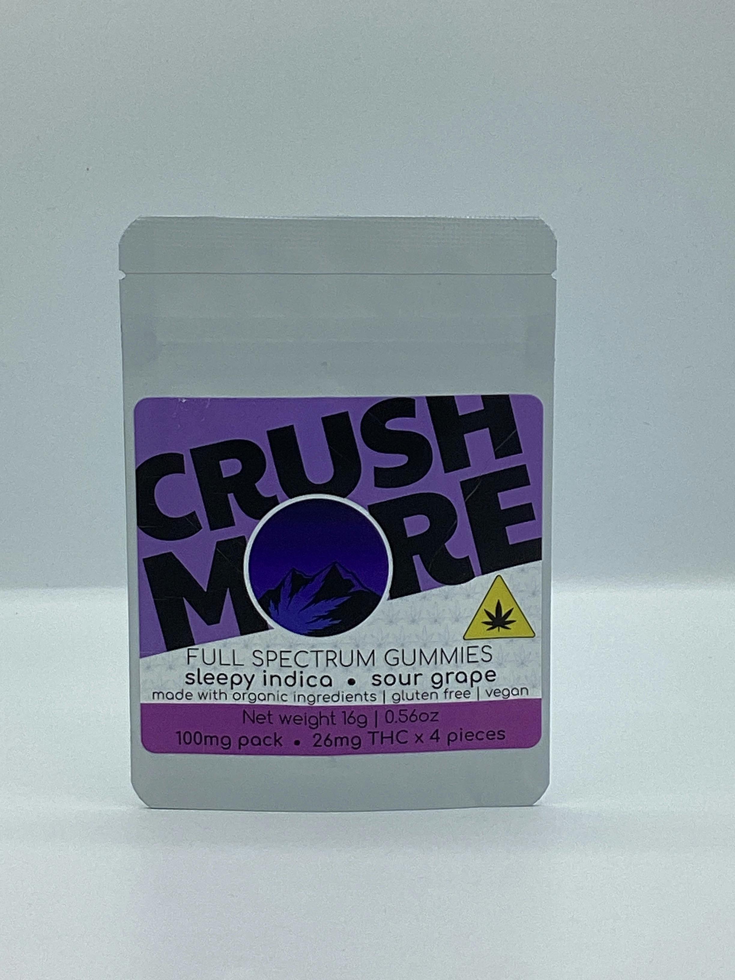 Indica Sleepy Sour Grape Gummies Gluten Free Vegan Organic 4pc