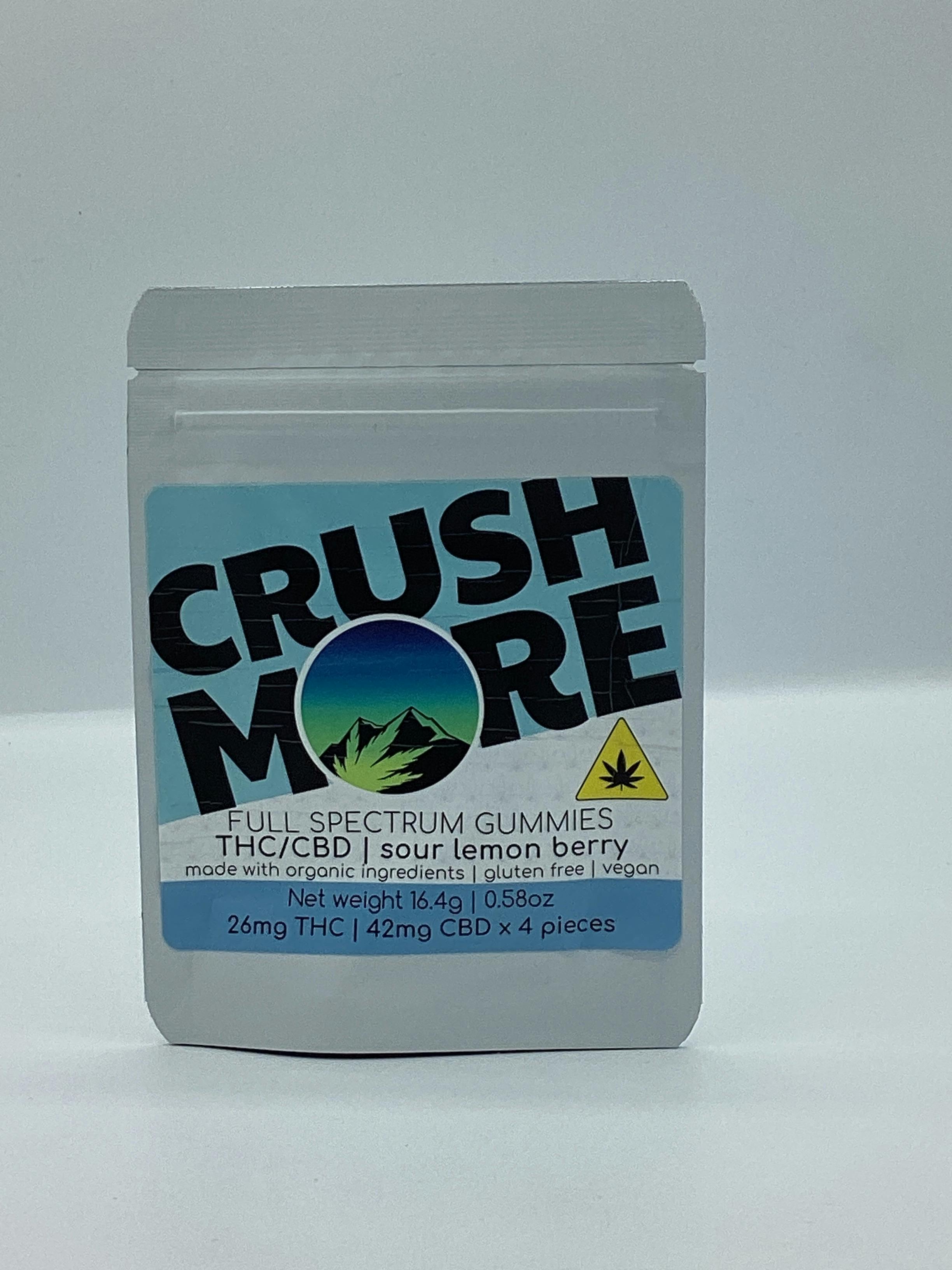 Sour Lemon Berry CBD 120mg Gummies Gluten Free Vegan Organic 4pc