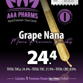 AAA Pharms-Grape Nana-Preroll-1g