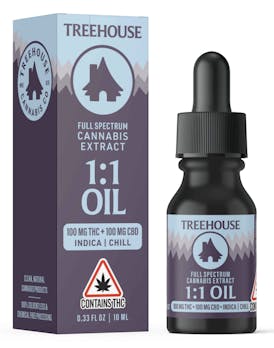 Treehouse-Indica Tincture-1:1 THC/CBD-100mg