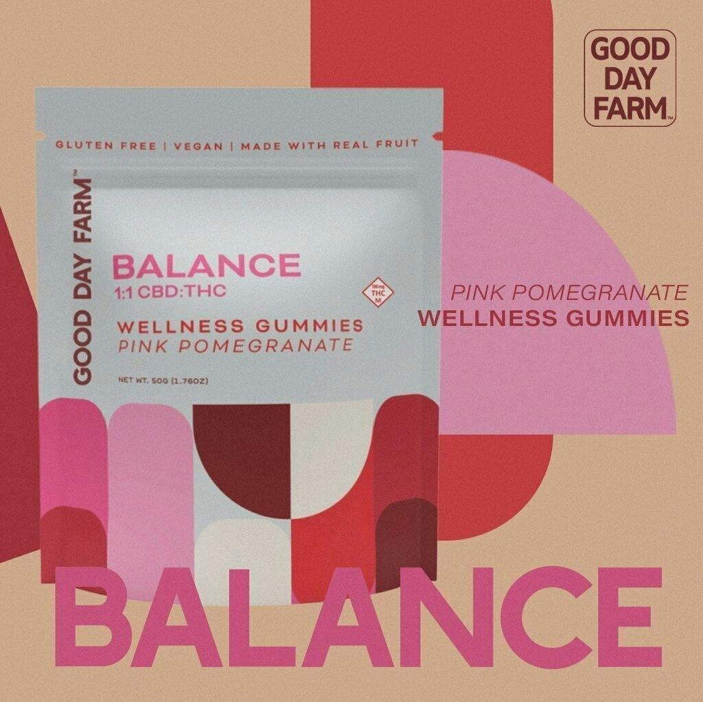 Good Day Farm 1:1 Pink Pomegranate Gummies