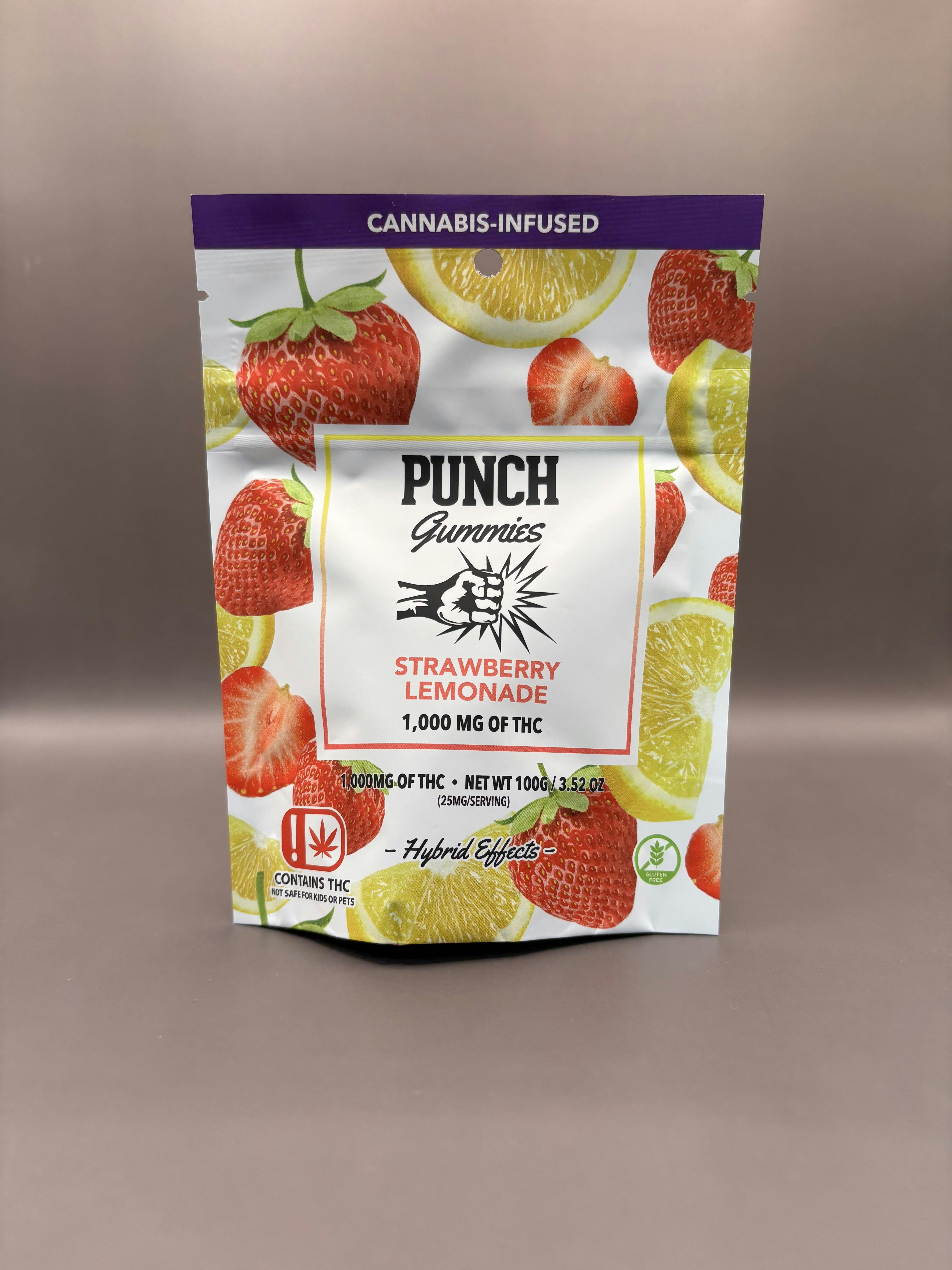 Punch 1000mg Gummies Strawberry Lemonade