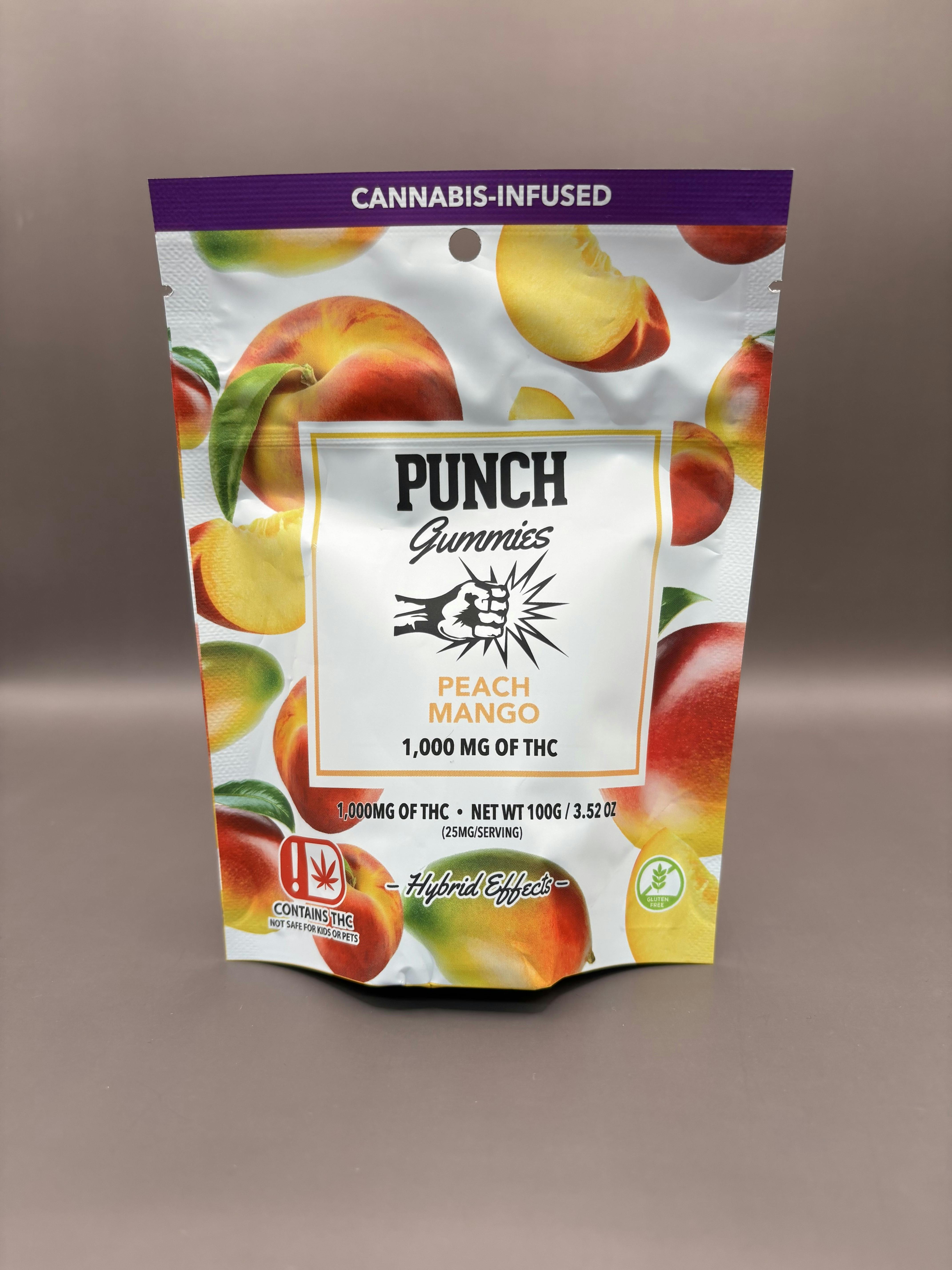 Punch 1000mg Gummies Peach Mango