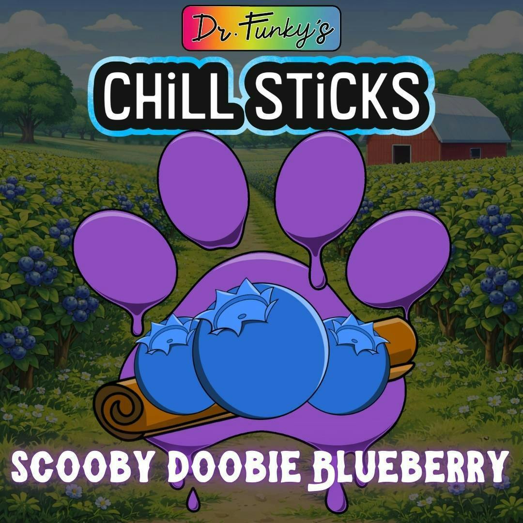 Dr. Funky's Chill Stick .6g Infused Preroll Scooby Doobie Blueberry