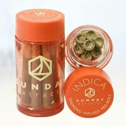 Sunday Extracts 10pk-.75g Diamond Infused Preroll OG Kush
