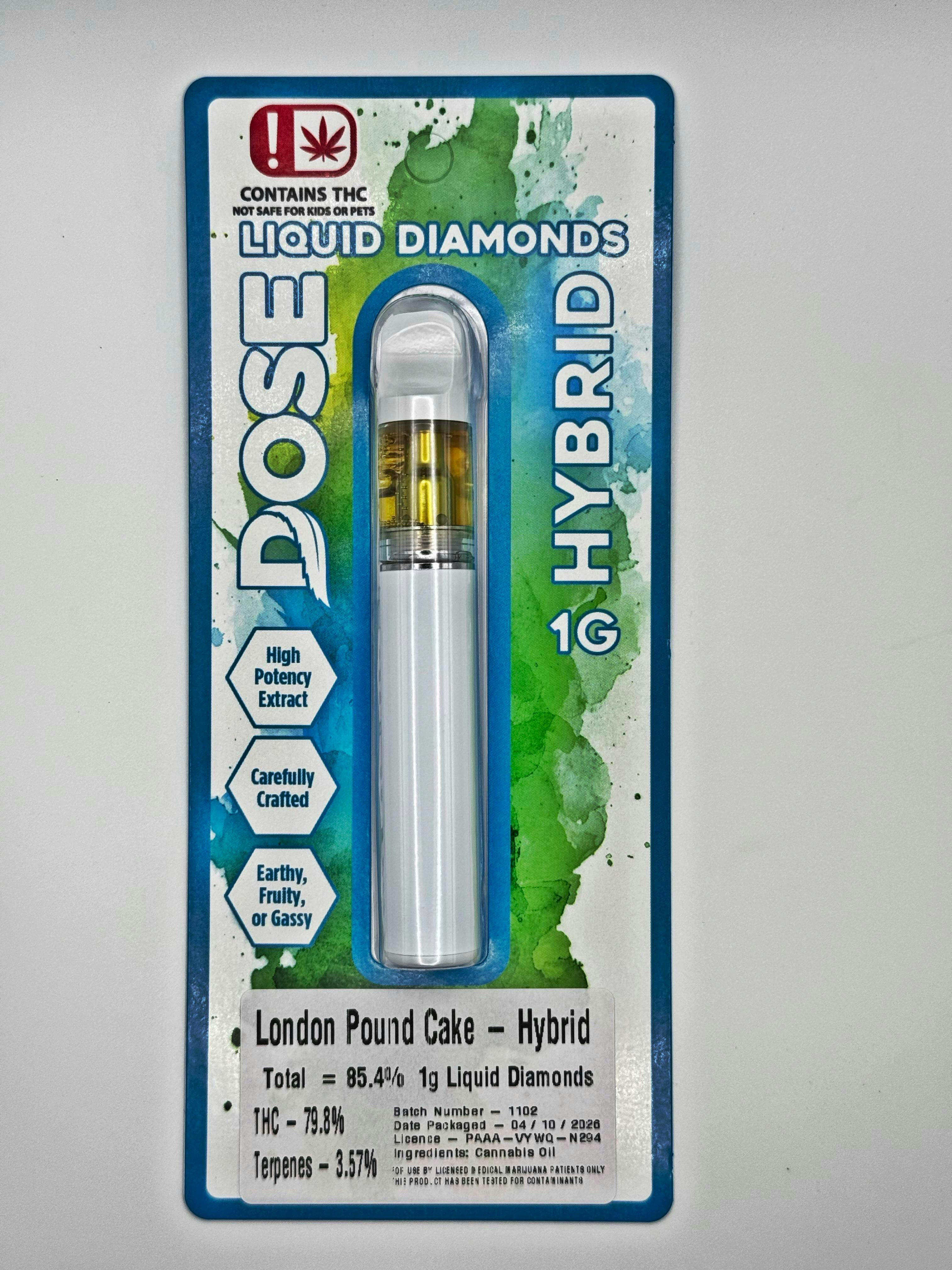 Dose 1g Liquid Diamond Dispo. London Pound Cake
