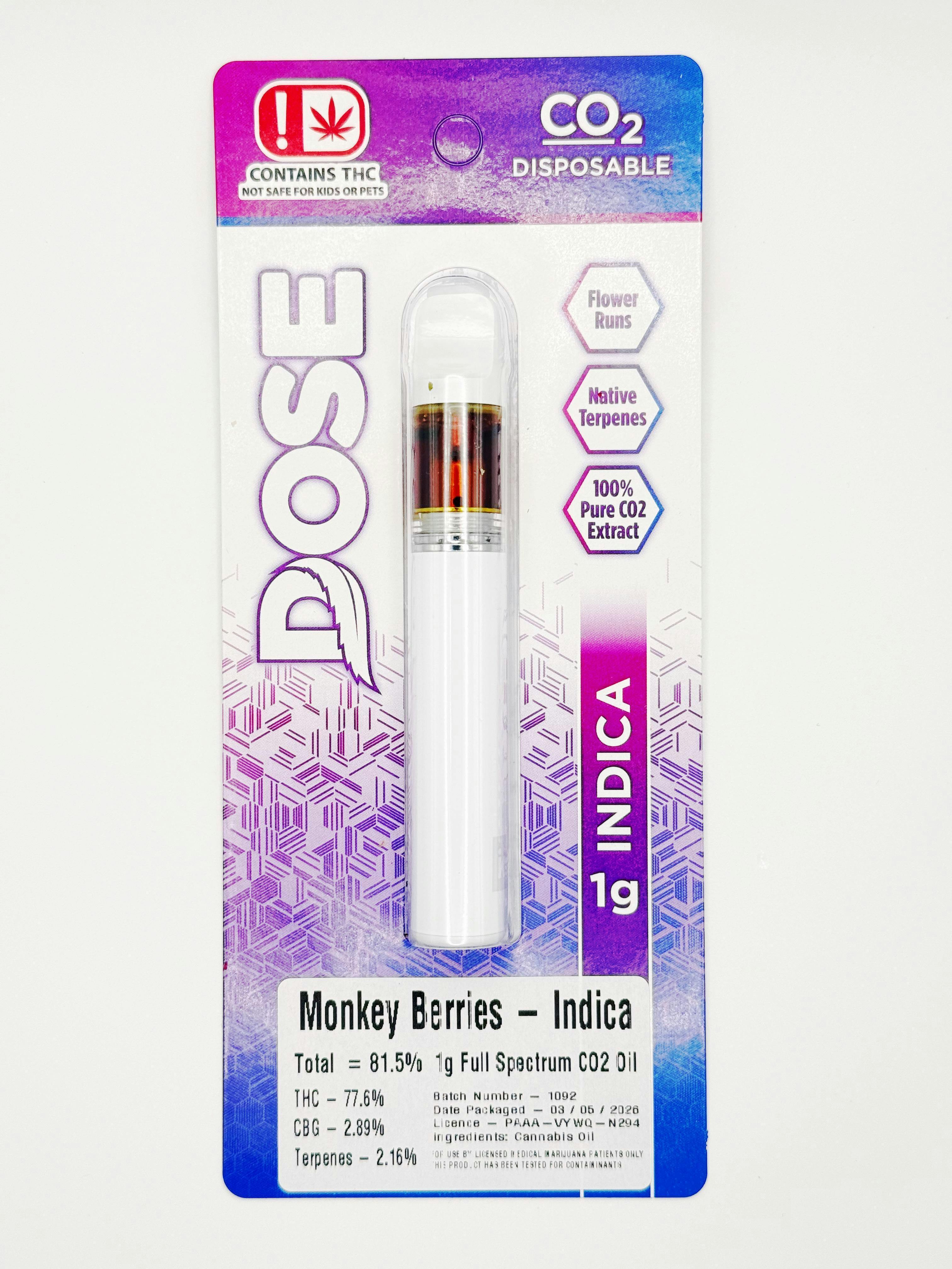 Dose 1g CO2 Dispo. - Monkey Berries