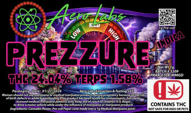 Aero Labs 1g Preroll Prezzure