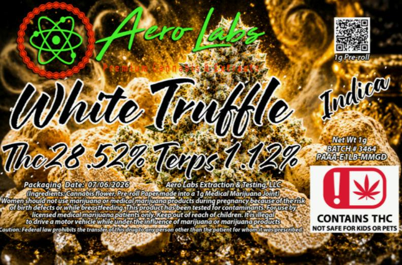 Aero Labs 1g Preroll White Truffle