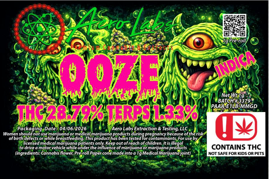 Aero Labs 1g Preroll Ooze