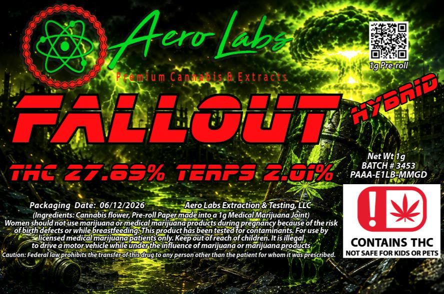Aero Labs 1g Preroll Fallout