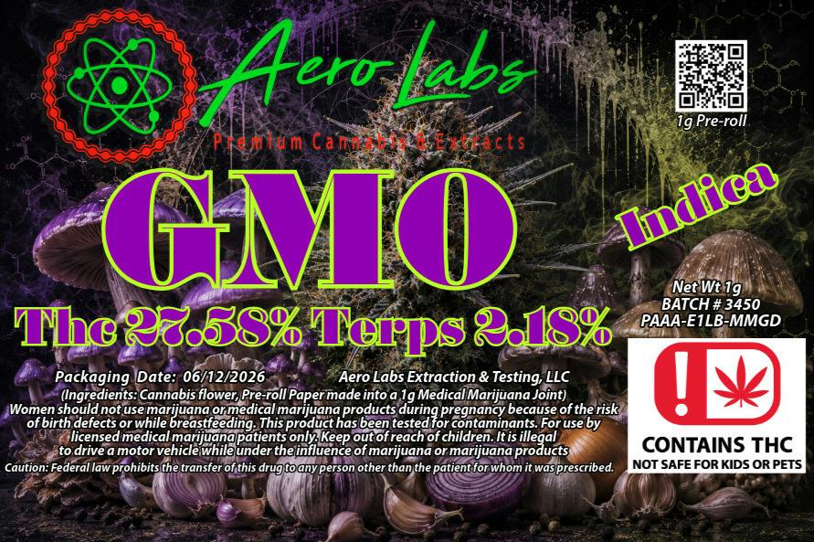 Aero Labs 1g Preroll GMO