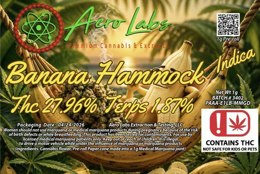 Aero Labs 1g Preroll Banana Hammock