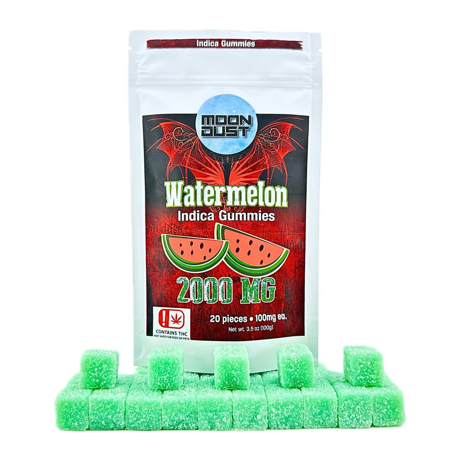Moon Dust Gummies 2000mg Watermelon Indica