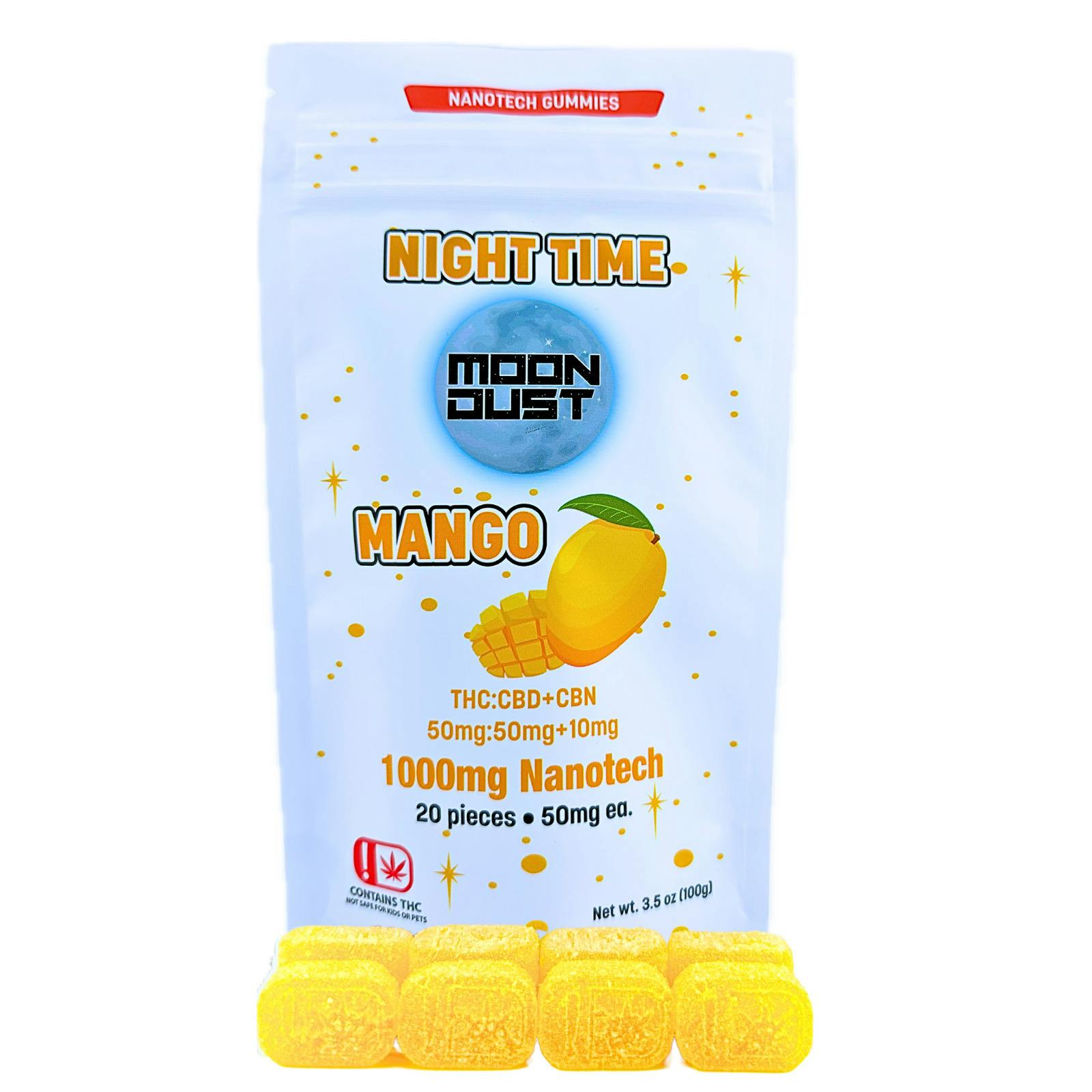 Moon Dust Nano Gummies 1000mg CBD:CBN:THC Mango