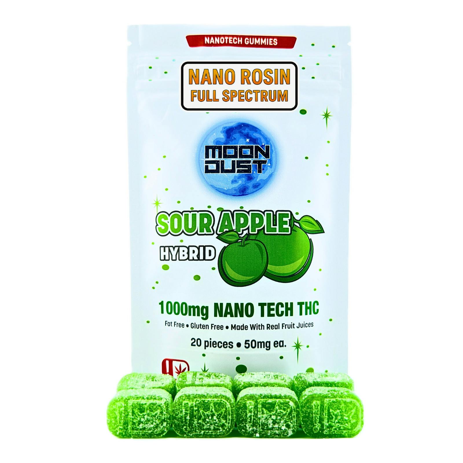 Moon Dust Nano Gummies 1000mg Sour Apple