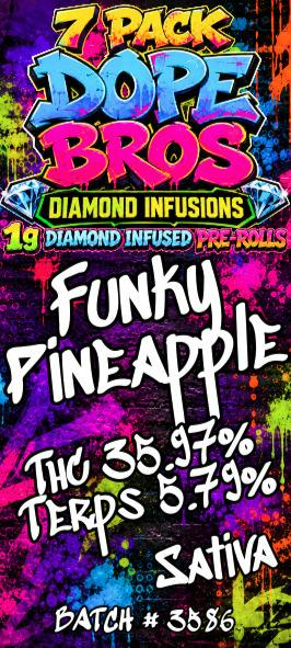 Dope Bro's Diamond Infused 7pk PR Funky Pineapple