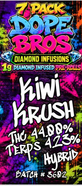 Dope Bro's Diamond Infused 7pk PR Kiwi Krush