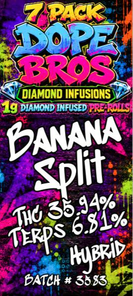 Dope Bro's Diamond Infused 7pk PR Banana Split