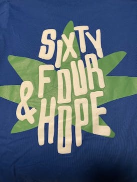 Sixty Four & Hope - Sixty Four & Hope: Blue Weed Leaf Tee