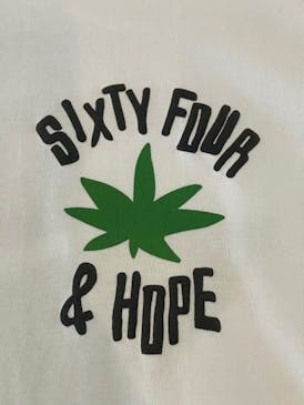 Sixty Four & Hope - Sixty Four & Hope: White Weed Leaf Tee