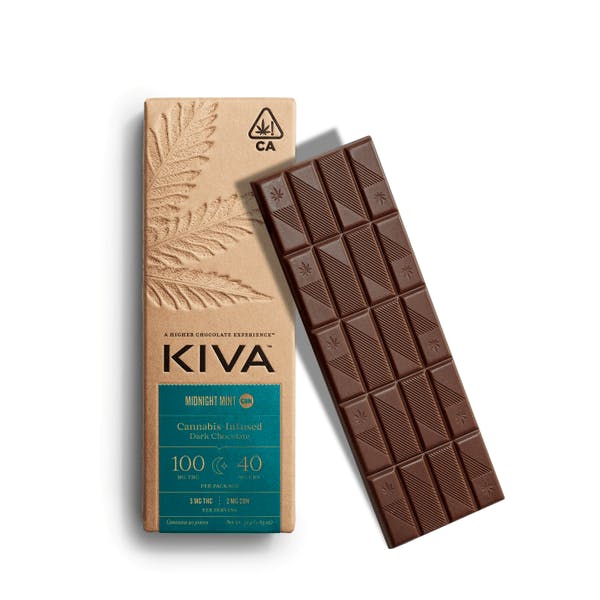 Kiva - Midnight Mint Dark Chocolate: CBN | 100mg