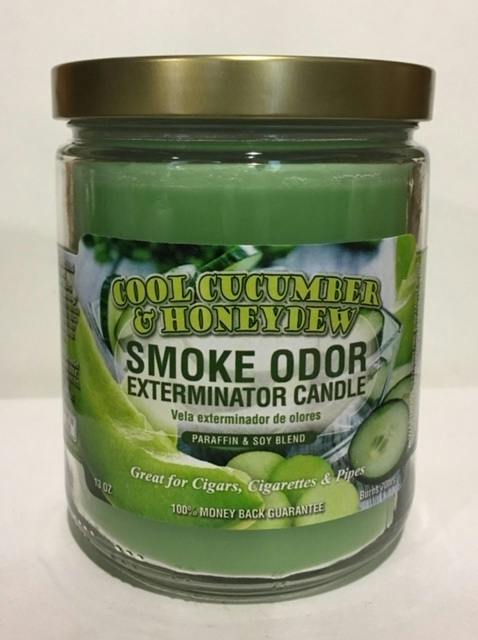 Candle - Smoke Odor 13oz - Cool Cucumber and Honeydew