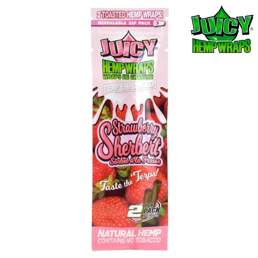 Juicy Jays - Terp Enhanced Strawberry Sherbert Hemp Wraps - 2pc