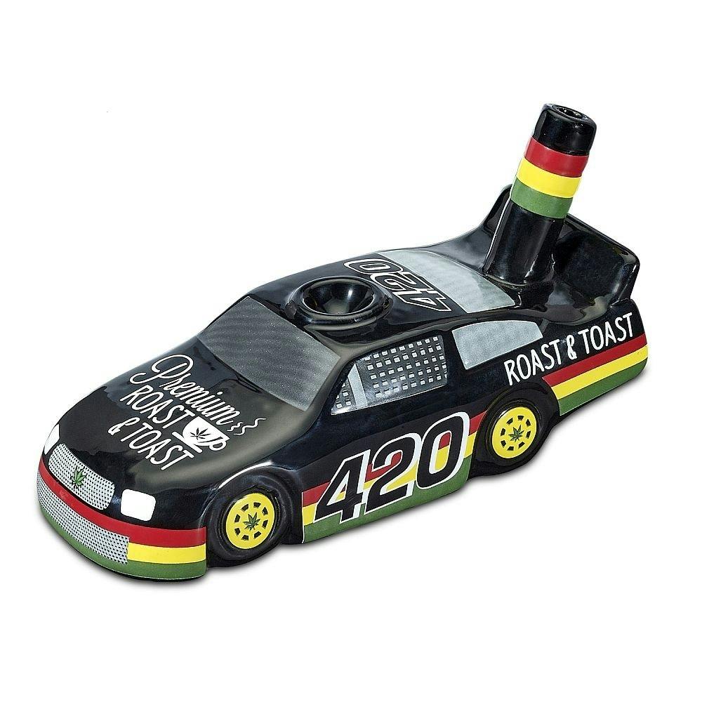 Ceramic Pipe - Roast and Toast Race Car Pipe