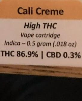 Halara Cali Creme - 0.5g vape cartridge