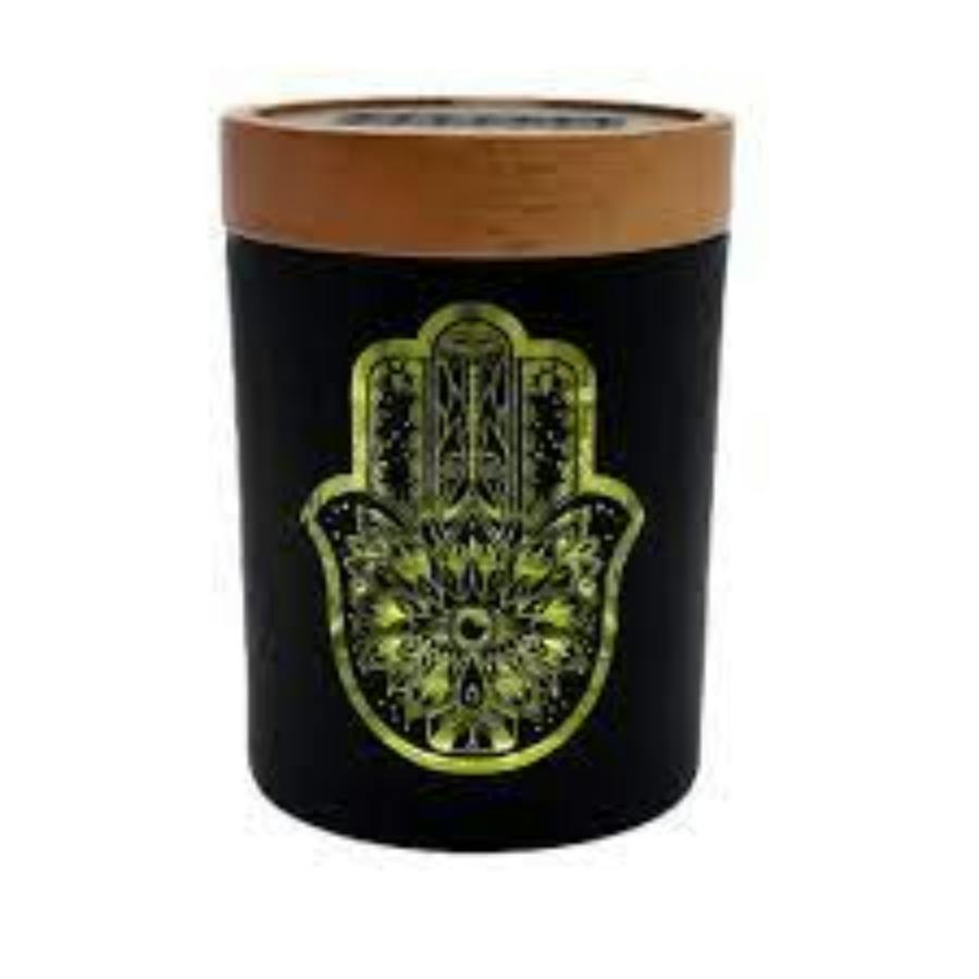 V Syndicate Stash Jar Medium - Hamsa Yellow