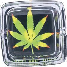 Glass Ashtray - Leaf