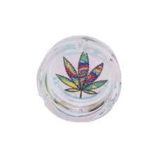 Glass Ashtray - Trippy Leaf