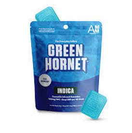 Green Hornet Blue Raspberry Indica 100mg Gummies
