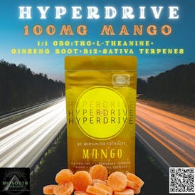 Hyper Drive- Mango 100mg Gummies